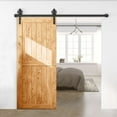 thumbnail image 6 of Bronco Hardware 4FT-20FT Sliding Barn Wood Door Hardware Kit, Rustic Antique Style For Single and Double Doors, 5FT Flat Black Track Kit (Hardware Kit Only), 6 of 6