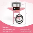 thumbnail image 2 of Ktaxon 21 Inch Cotton Candy Machine Cart, Electric Cotton Candy Maker Machine w/Stainless Steel Bowl, Sugar Scoop and Large Storage Drawer, Pink, 2 of 11