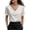 Beige#122, variant on Stichou Womens Satin Blouse Elegant V Neck Ruched Silk Shirts Short Sleeve Trendy Office Work Shirt Dressy Casual Tops Beige M