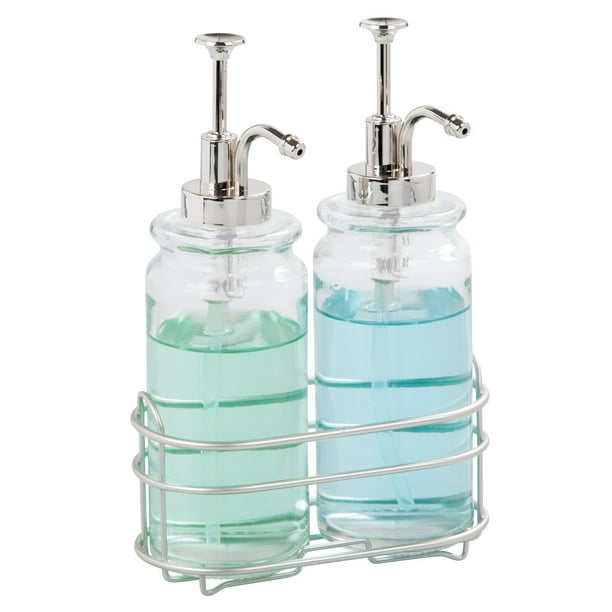 Better Homes & Gardens Glass Double Soap & Lotion Dispenser Pump Set, 3