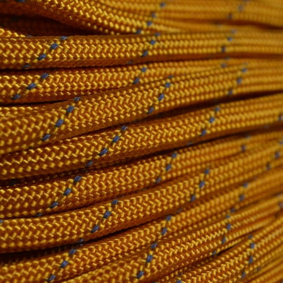 BoredParacord Brand 550 lb Reflective Tracer Goldenrod Paracord (100 feet)
