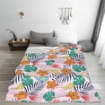 thumbnail image 5 of Pofeuu Tropical Plants Print Ultra-Soft Micro Fleece Blanket,for Bed Or Sofa,All Season Throw Blankets Flannel Blanket-80"x60", 5 of 7