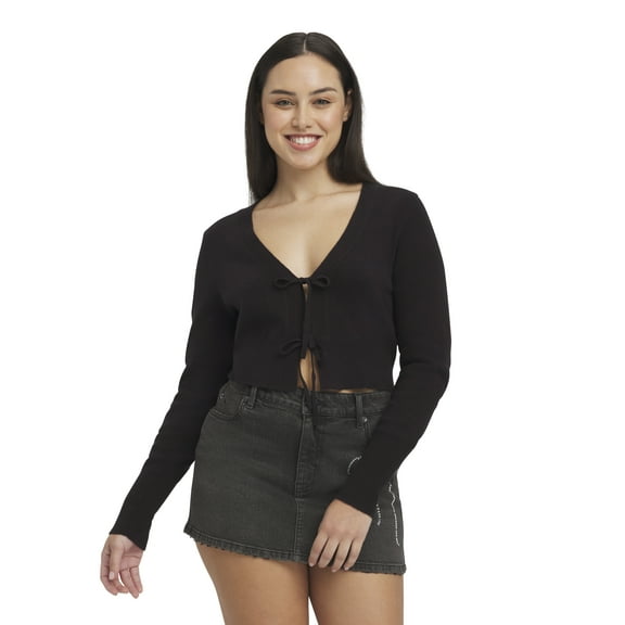 Mills by Millie Bobby Brown Women's Long Sleeve Crop Cardigan, Sizes XXS-XXL