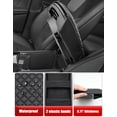 thumbnail image 4 of KBH Center Console Cover for 2015-2020 Ford Edge, Middle Console Lid Protector Cushion Pad, Black Leather Trim Interior Accessories, 4 of 7