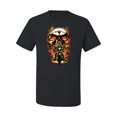 thumbnail image 2 of Wild Bobby, Flaming Motorycle Hell Fire Skull Biker, Graphic Tees, Black, Small, 2 of 4