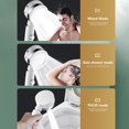 thumbnail image 6 of PPgejGEK High Pressure Shower Head with 3 Modes Water Saving Nozzle Handheld Spray 360 Swivel Design for Bathroom Spa Experience Easy Install ABS Material 10.24x3.35in, 6 of 9