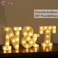 thumbnail image 4 of Light Up LED Letters Lights Sign 26 Alphabet and 10 Number Big Lights Letter for Party Birthday Bar Battery Powered Christmas Decor Letter Lights (Warm White), 4 of 6