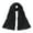 Black, variant on Premium Large Silky Plain Satin Oblong Scarf Wrap