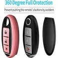 thumbnail image 4 of Compatible with Nissan Key Fob Cover Soft TPU Key Case for Infiniti X-Trail Rogue Altima Quest Pathfinder Sentra Patrol CIMA Fuga Armada Teana Murano 3 Buttons Key Shell-Pink, 4 of 9