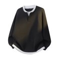 thumbnail image 4 of StSilkitty Men's Long Sleeve Sweatshirts 2 in 1 Crewneck Casual Pullover Sweatshirts Lightweight Loose Comfy Tops, 4 of 6