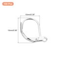 thumbnail image 2 of Unique Bargains 100Pack LeverBack Earring Hooks French Ear Wire Earring Hook, White Gold, 2 of 4
