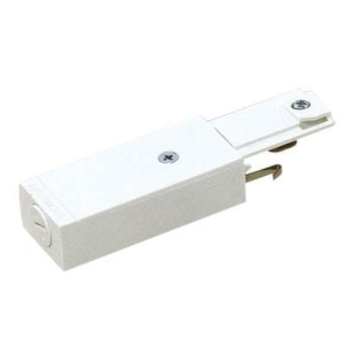- Lightolier 6048NWH Basic Live End Feed Molded Thermoplastic Matte White For Use With Plain Track Units Lytespan Basic 1 Circuit Track Floating Invisible Feed Or With Stems