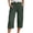 Army Green, variant on Cotton Linen Capri Pants for Women 2026 Summer Lightweight Casual Plus Size Capris Loose Wide Leg High Waisted Drawstring Croped Pants with Pockets