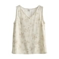 thumbnail image 4 of Womens Summer V Neck Sleeveless Tank Tops Floral Print Loose Casual Tanks, 4 of 8