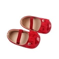 thumbnail image 3 of Baby Sweetie Infant Baby Girls Mary Jane Flats Non-Slip Sole PU Leather Bowknot Princess Wedding Dress Shoes, 3 of 6