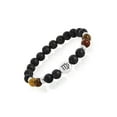 thumbnail image 4 of West Coast Jewelry Men's Virgo Sign Agate and Lava Stone Bead Stretch Bracelet, 4 of 5