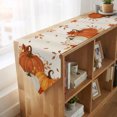 thumbnail image 4 of Burnt Orange Pumpkins Fall Table Runner Linen Burlap Table Runner 60 Inches Long Thanksgiving Maple Leaves Autumn Rustic Dresser Scarves for Kitchen Island Coffee Dining Room Party Decor 13"x60", 4 of 8