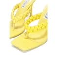 thumbnail image 3 of Cape Robbin TIBI Bright Yellow Thong Flip Flop Mules High Heel Pumps Sandals (9, YELLOW), 3 of 4