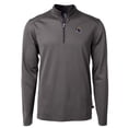 thumbnail image 2 of Men's Cutter & Buck Black Los Angeles Rams Big & Tall Virtue Eco Pique Micro Stripe Tri-Blend Quarter-Zip Jacket, 2 of 3