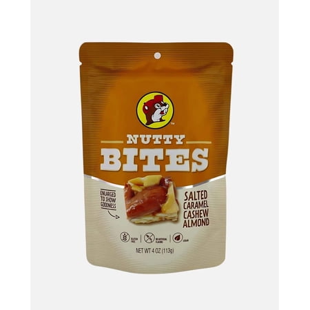 Buc-ee s Nutty Bites Salted Caramel Cashew Almond - Pack of 3