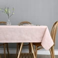thumbnail image 2 of Lux Faux Linen Table Cloth with Slubby Yarn Textured Weaves Wrinkle Free Anti-Shrink Soft Tablecloth Decorative Table Cover for Outdoor and Indoor Use Rectangle 60 x 102 Inch Blush, 2 of 6
