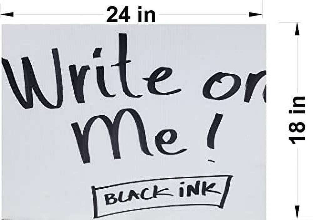 50 Pack, Signs Board 24'' X 18'', Flute 18'' Corrugated Signs Board, Great for Advertising Any Events, Open House, Yard Sales, Direction Signs, Ship Same Day (50Signs24x18)