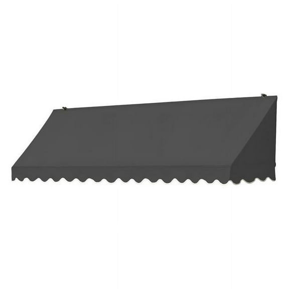 8' Traditional Awnings in a Box, Charcoal Gray