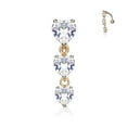 thumbnail image 2 of Belly Button Ring Reverse Design with Three Prong Set Heart CZ Vertical Drop, 2 of 3