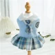 thumbnail image 3 of Vestido estilo universitario para perros pequeños, falda a cuadros, rosa, azul, verde, ropa de primavera, ropa para gatos, chihuahuas, ropa para perros, ropa para mascotas, 3 of 5