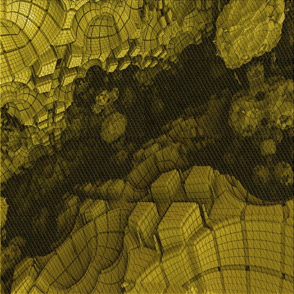 Ahgly Company Indoor Square Patterned Black Bean Brown Area Rugs, 5' Square