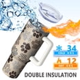 thumbnail image 5 of OBREWU Paw Print Tumbler with Handle and Lid,Paw Print 40oz Double Wall Vacuum Insulated Tumbler,Cups Gift for Women and Men, 5 of 7