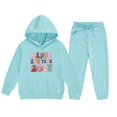 thumbnail image 4 of FAOWME Ensemble de Pyjama à Manches Longues Confort Décontracté pour Enfant Bleu Ciel 8-9 Ans, 4 of 4