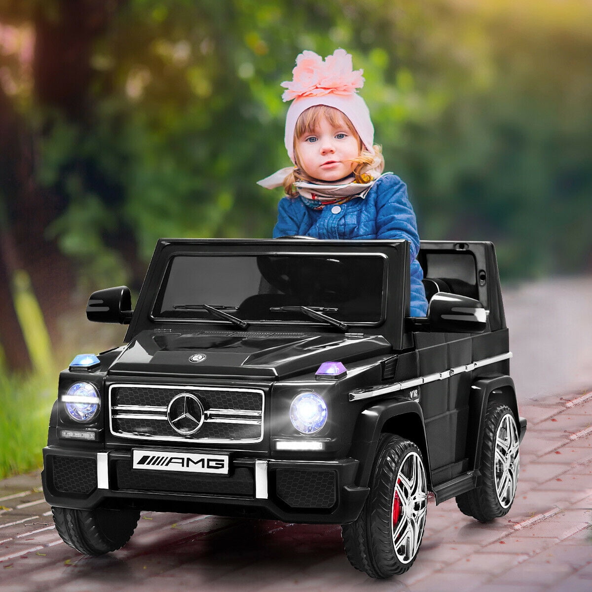 Costway Mercedes Benz G65 Licensed 12v Electric Kids Ride On Car Rc Remote Control Black Walmart Com Walmart Com