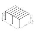 thumbnail image 5 of Palram - Canopia Milano 4300 10' x 14' Polycarbonate/Aluminum Gazebo - Gray/Bronze, 5 of 8