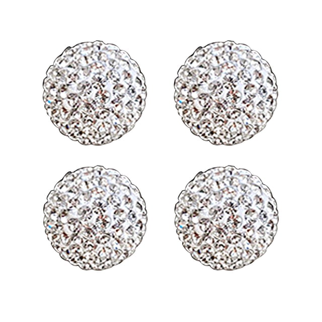 Car Tire Caps 4-Pack Universal Fit for Passenger Cars SUVs Trucks Motorcycles Bicycles with ABS Plastic and Rhinestone Design 0.28 in Inner Diameter