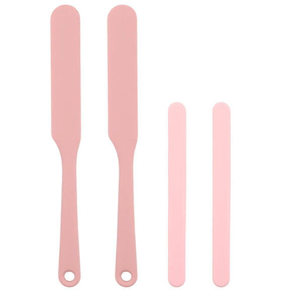 Espátulas de depilación Pretwad, antiadherentes, de silicona, reutilizables, 4 unidades, color rosa