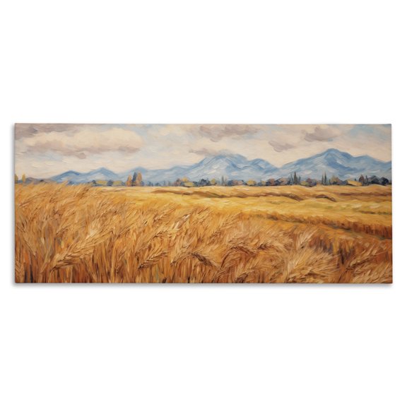 Stupell Industries Southwestern Country Wheat & Mountains Canvas Art, 30 x 13, by Gina Kelly