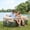 Creamy Green for 2, variant on ABORON Inflatable Couch with Built-in Pump, Blow up Sofa for Camping and Outdoor Activities, 440 lbs Heavy Duty Couch, Puncture Resistant Fabric and Multifunctional Air Pump, Portable Inflatable Sofa