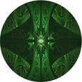 thumbnail image 1 of Ahgly Company Indoor Round Patterned Green Area Rugs, 4' Round, 1 of 6