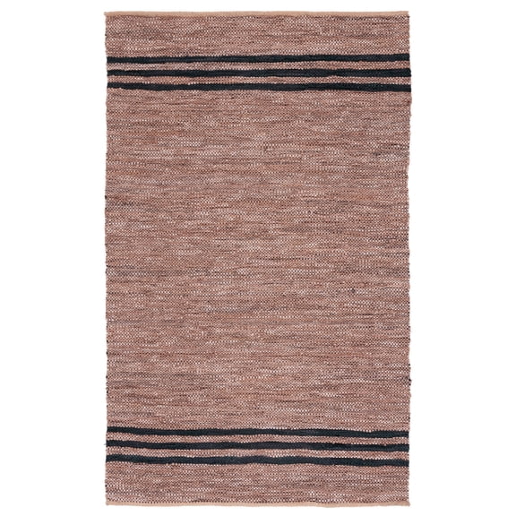 Safavieh Vintage Leather Grace Striped Area Rug, Brown/Black, 4' x 6'