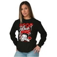 thumbnail image 4 of Cool Kanji Style Betty Boop Love Women's Long Sleeve T Shirt Brisco Brands S, 4 of 6