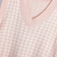 thumbnail image 5 of TTUHYWXI Women's Striped Summer Sweater Vest Casual Old Money Sleeveless Knit Tops (Pink1, L), 5 of 5