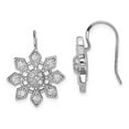 thumbnail image 6 of 925 Sterling Silver CZ Snowflake Earrings, 6 of 6