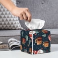 thumbnail image 4 of Kdxio Cute Santa Claus Gift Print Tissue Box Cover,Square Decorative PU Leather Facial Paper Case Organizer Holder Dispenser for Bathroom,Night Stands,Desk,Car 5.2''X5.2''X5.2'', 4 of 6
