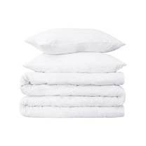 Superior 530 Thread Count Duvet Cover Set, King/California King, White (3 Pieces}