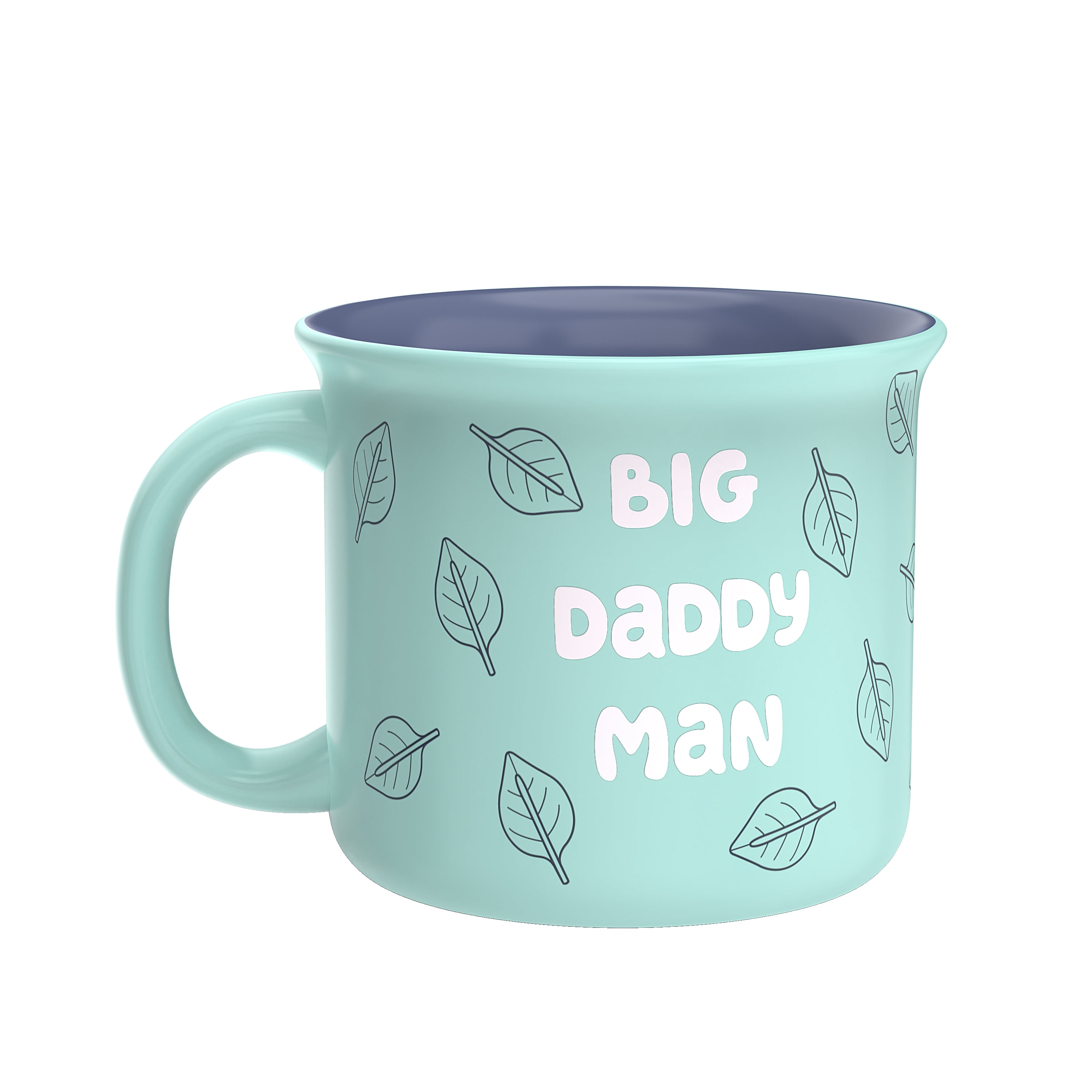 Zak Designs 16oz Bluey Camper Ceramic Mug with Handle, Blue
