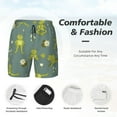 thumbnail image 5 of Gaeub Cute Yoga Frogs Mens Swim Trunks Stretch Beach Shorts Quick Dry for Men Swim Shorts Swimwear with Pockets- Small, 5 of 9
