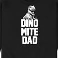 thumbnail image 3 of Instant Message - Dinomite Dad  - Men's Crew Neck Fleece Pullover, 3 of 6