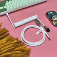 thumbnail image 5 of USB Type-C Cable for Gaming Keyboards, Double Sleeved Mechanical Keyboard Cable, Mechanical Keyboard Custom Coiled Cable, 5 of 6