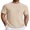 Light Khaki, variant on Men' T-Shirt Short Sleeve Crew Neck Textured Shirts Classic Knit Pullover Tees